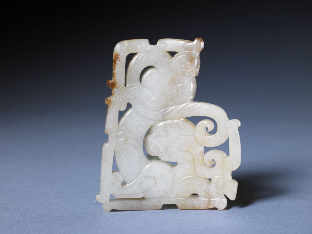 图片[2]-White jade carved dragon tiger sword-China Archive